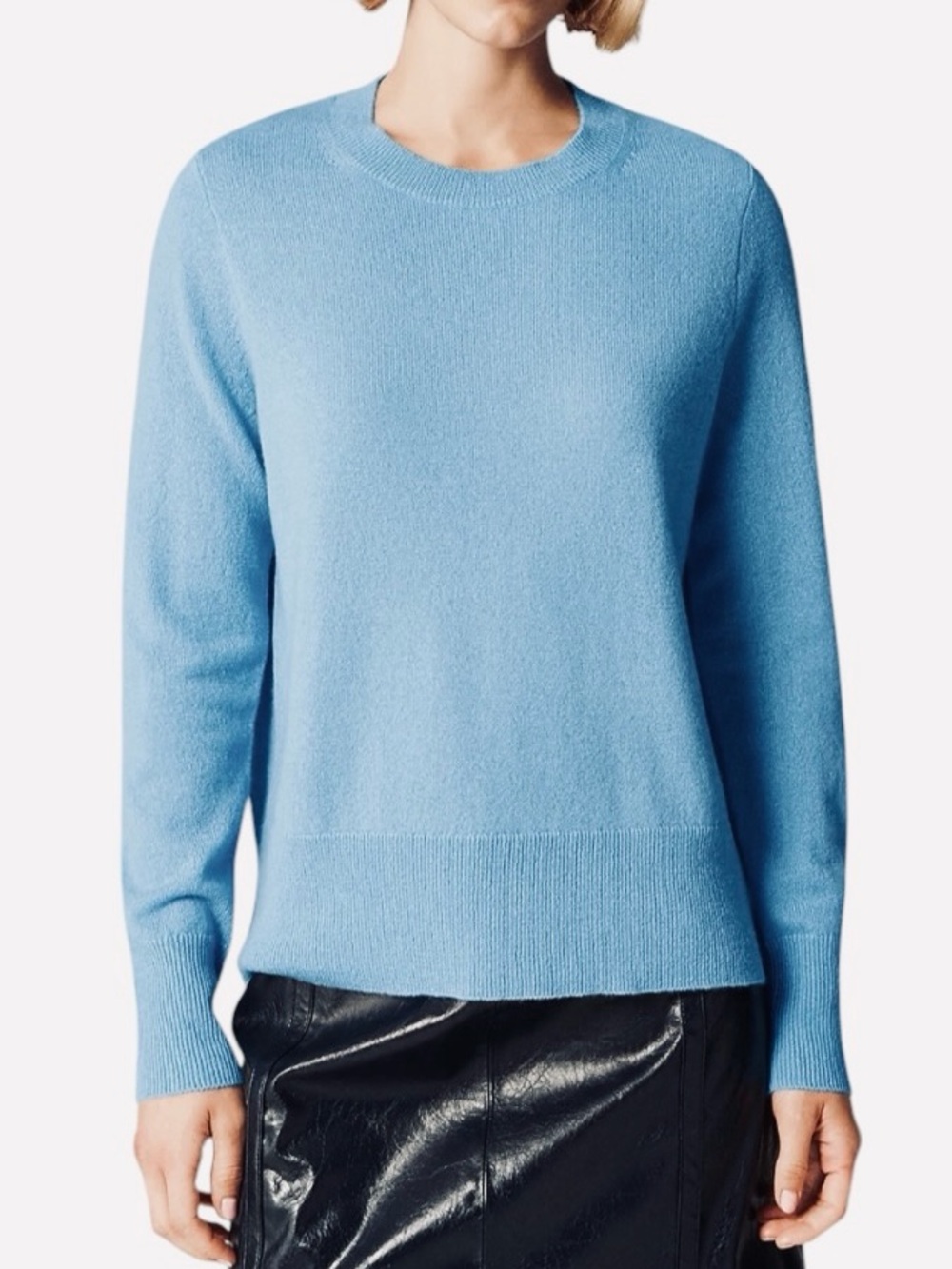 J. Crew Cashmere Crew Neck Classic Fit Pullover Sweater Soft Hyacinth Blue Small
